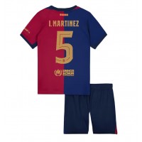 Camisa de time de futebol Barcelona Inigo Martinez #5 Replicas 1º Equipamento Infantil 2024-25 Manga Curta (+ Calças curtas)